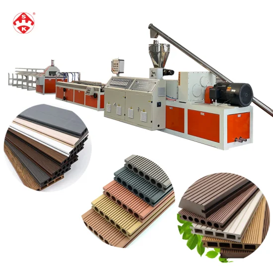 PE-WPC-Maschine, Holz-Kunststoff-Verbundprofil, Terrassendielen, Terrassendielen, Bodenbeläge, Zaunpfosten, Schienenverkleidung, Wandpaneele, Extrusion, Extruder-Produktionsmaschine