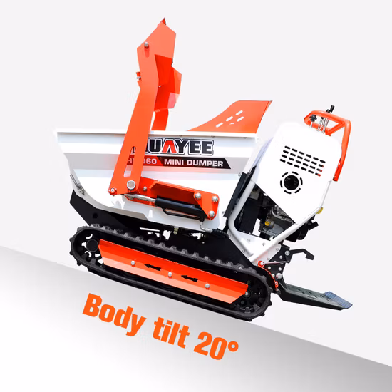 Huayee Factory All Terrain Mini Dumper Dump Truck Crawler Kleiner Gummi Crawler Transport Truck Mini Raupendumper mit CE